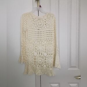 Honey Punch Cream Crochet Cover-up